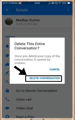 Facebook पर Message Delete कैसे करे